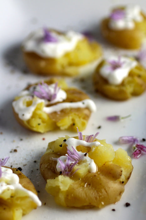 White Truffle oil potato bite recipe by Gourmet Attitude
