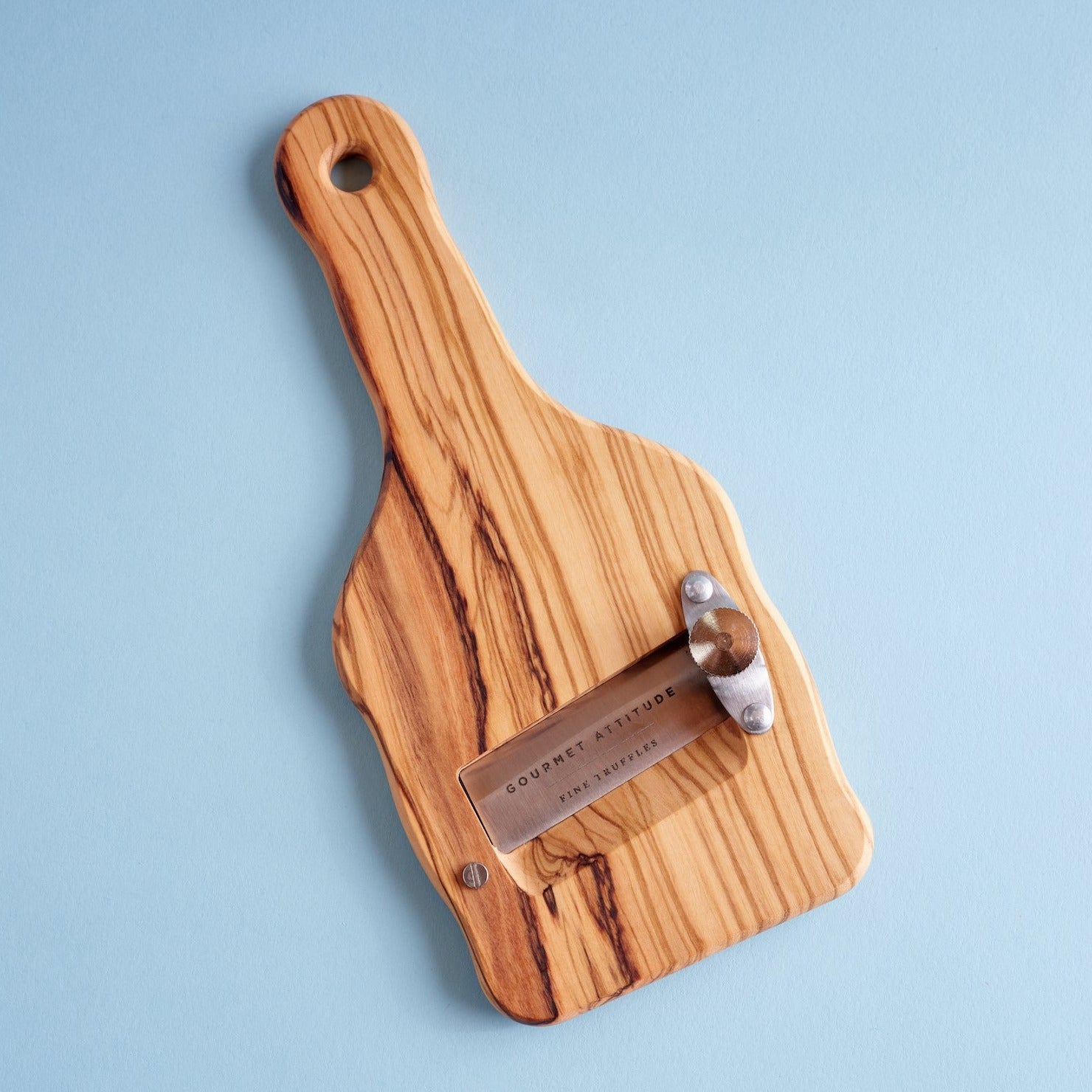 Olive wood truffle slicer